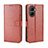 Funda de Cuero Cartera con Soporte Carcasa BY5 para Huawei Honor X40i 5G Marron