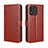 Funda de Cuero Cartera con Soporte Carcasa BY5 para Huawei Honor X5 Marron