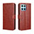 Funda de Cuero Cartera con Soporte Carcasa BY5 para Huawei Honor X6 5G Marron