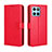 Funda de Cuero Cartera con Soporte Carcasa BY5 para Huawei Honor X6 5G Rojo