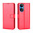 Funda de Cuero Cartera con Soporte Carcasa BY5 para Huawei Honor X7 Rojo