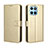 Funda de Cuero Cartera con Soporte Carcasa BY5 para Huawei Honor X8a 5G Oro