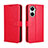 Funda de Cuero Cartera con Soporte Carcasa BY5 para Huawei Nova 10 SE Rojo