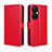 Funda de Cuero Cartera con Soporte Carcasa BY5 para Huawei Nova 11i Rojo