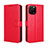 Funda de Cuero Cartera con Soporte Carcasa BY5 para Huawei Nova Y61 Rojo