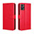 Funda de Cuero Cartera con Soporte Carcasa BY5 para Motorola Moto E22 Rojo