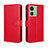 Funda de Cuero Cartera con Soporte Carcasa BY5 para Motorola Moto Edge (2023) 5G Rojo