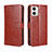 Funda de Cuero Cartera con Soporte Carcasa BY5 para Motorola Moto G 5G (2023) Marron