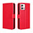 Funda de Cuero Cartera con Soporte Carcasa BY5 para Motorola Moto G Stylus (2023) 4G Rojo