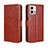 Funda de Cuero Cartera con Soporte Carcasa BY5 para Motorola Moto G Stylus (2023) 5G Marron