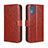 Funda de Cuero Cartera con Soporte Carcasa BY5 para Nokia C02 Marron