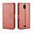 Funda de Cuero Cartera con Soporte Carcasa BY5 para Nokia C100 Marron