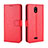 Funda de Cuero Cartera con Soporte Carcasa BY5 para Nokia C100 Rojo