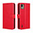 Funda de Cuero Cartera con Soporte Carcasa BY5 para Nokia C110 Rojo