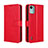 Funda de Cuero Cartera con Soporte Carcasa BY5 para Nokia C12 Plus Rojo