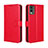 Funda de Cuero Cartera con Soporte Carcasa BY5 para Nokia C210 Rojo