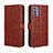 Funda de Cuero Cartera con Soporte Carcasa BY5 para Nokia C300 Marron