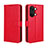 Funda de Cuero Cartera con Soporte Carcasa BY5 para OnePlus Ace 2V 5G Rojo