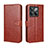 Funda de Cuero Cartera con Soporte Carcasa BY5 para OnePlus Ace Pro 5G Marron