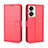 Funda de Cuero Cartera con Soporte Carcasa BY5 para OnePlus Nord 2T 5G Rojo