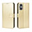 Funda de Cuero Cartera con Soporte Carcasa BY5 para OnePlus Nord N20 5G Oro