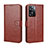 Funda de Cuero Cartera con Soporte Carcasa BY5 para OnePlus Nord N20 SE Marron