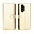 Funda de Cuero Cartera con Soporte Carcasa BY5 para Oppo A1x 5G Oro