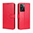 Funda de Cuero Cartera con Soporte Carcasa BY5 para Oppo A77 4G Rojo