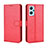 Funda de Cuero Cartera con Soporte Carcasa BY5 para Oppo A96 4G Rojo