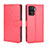 Funda de Cuero Cartera con Soporte Carcasa BY5 para Oppo F19 Pro Rojo