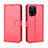 Funda de Cuero Cartera con Soporte Carcasa BY5 para Oppo Find X5 5G Rojo