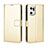 Funda de Cuero Cartera con Soporte Carcasa BY5 para Oppo Find X5 Pro 5G Oro