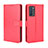 Funda de Cuero Cartera con Soporte Carcasa BY5 para Oppo Reno6 Pro 5G India Rojo