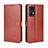 Funda de Cuero Cartera con Soporte Carcasa BY5 para Oppo Reno7 Pro 5G Marron