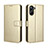 Funda de Cuero Cartera con Soporte Carcasa BY5 para Realme 10 4G Oro