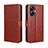 Funda de Cuero Cartera con Soporte Carcasa BY5 para Realme 10 Pro+ Plus 5G Marron