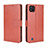 Funda de Cuero Cartera con Soporte Carcasa BY5 para Realme C20A Marron