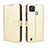 Funda de Cuero Cartera con Soporte Carcasa BY5 para Realme C25Y India Oro