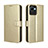 Funda de Cuero Cartera con Soporte Carcasa BY5 para Realme C30 Oro