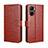 Funda de Cuero Cartera con Soporte Carcasa BY5 para Realme C33 (2023) Marron