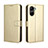 Funda de Cuero Cartera con Soporte Carcasa BY5 para Realme C33 (2023) Oro