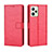 Funda de Cuero Cartera con Soporte Carcasa BY5 para Realme C35 Rojo