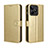 Funda de Cuero Cartera con Soporte Carcasa BY5 para Realme C53 India Oro