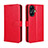 Funda de Cuero Cartera con Soporte Carcasa BY5 para Realme C55 Rojo