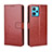 Funda de Cuero Cartera con Soporte Carcasa BY5 para Realme Q5 5G Marron