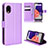 Funda de Cuero Cartera con Soporte Carcasa BY5 para Samsung Galaxy A22 5G SC-56B Morado