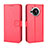 Funda de Cuero Cartera con Soporte Carcasa BY5 para Sharp Aquos R7 Rojo