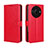 Funda de Cuero Cartera con Soporte Carcasa BY5 para Sharp Aquos R8 Pro Rojo