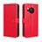 Funda de Cuero Cartera con Soporte Carcasa BY5 para Sharp Aquos R8 Rojo