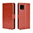 Funda de Cuero Cartera con Soporte Carcasa BY5 para Sharp Aquos Sense4 Basic Marron